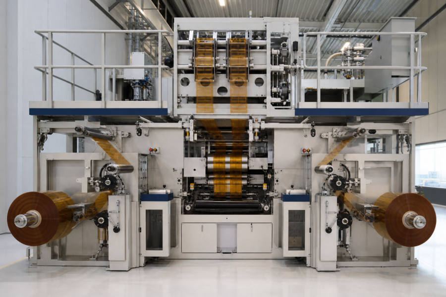 Gold finger tape laminating line