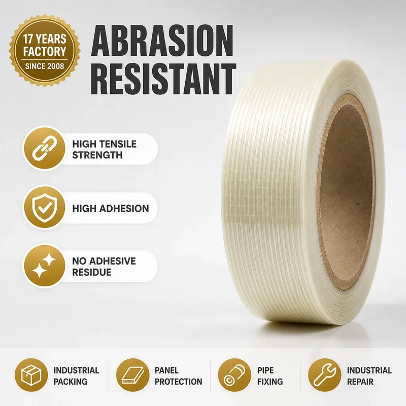 0.15mm Clear Fiberglass Cloth Tape with Silicone Adhesive for Refrigerator Repair Battery Packaging and Appliance Door Sealing