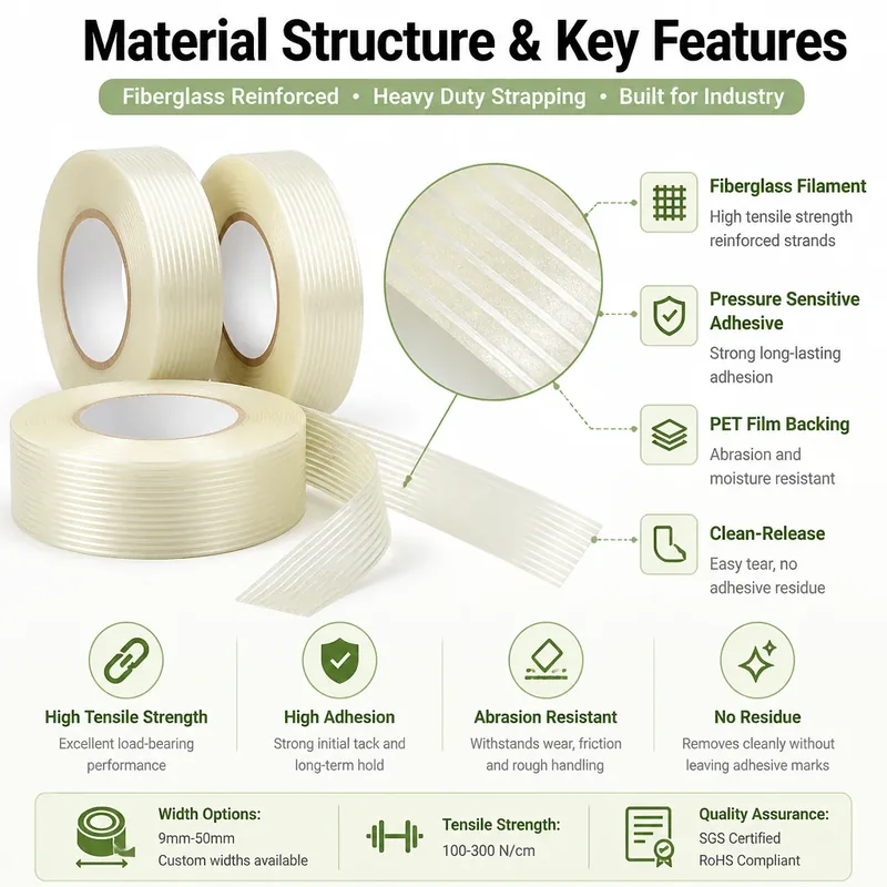 0.15mm Clear Fiberglass Cloth Tape view