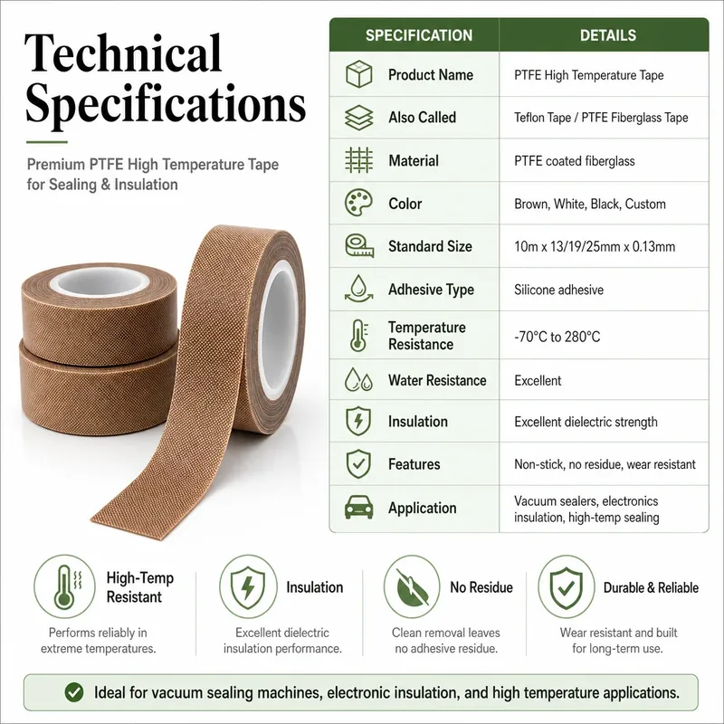 0.18mm PTFE Coated Fiberglass Tape view