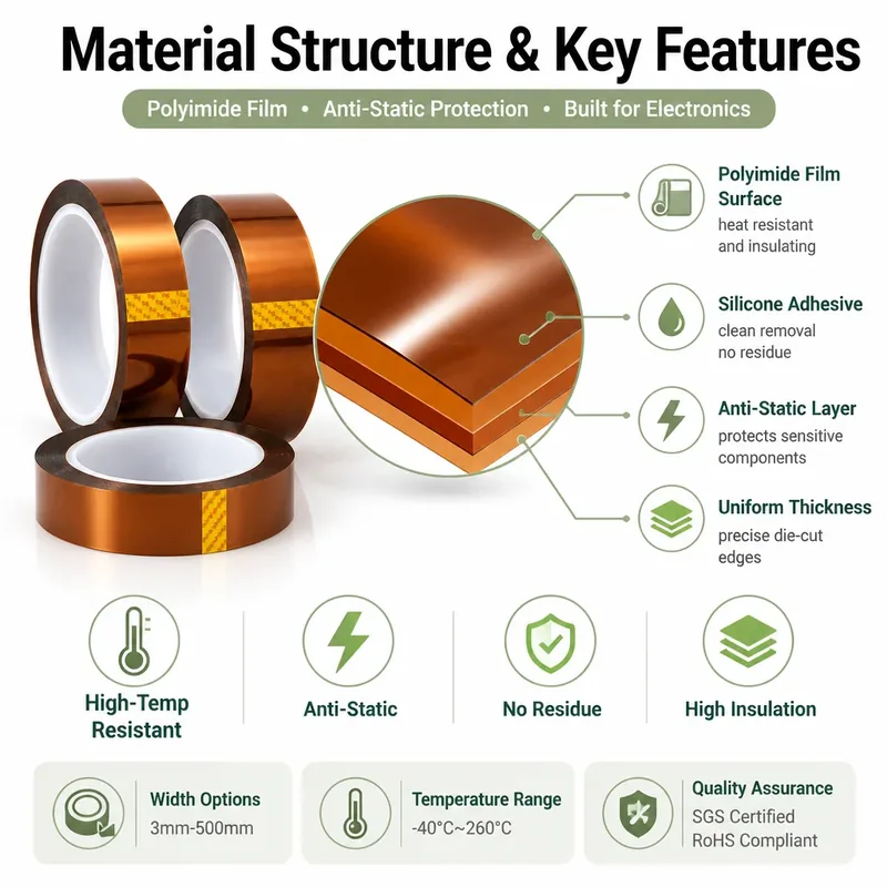 Heat Resistant Silicone Polyimide Heat Transfer Tape view