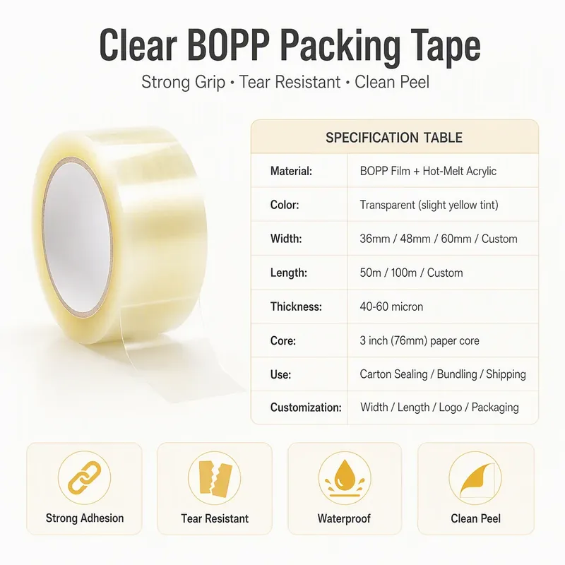 Clear BOPP Packing Tape view