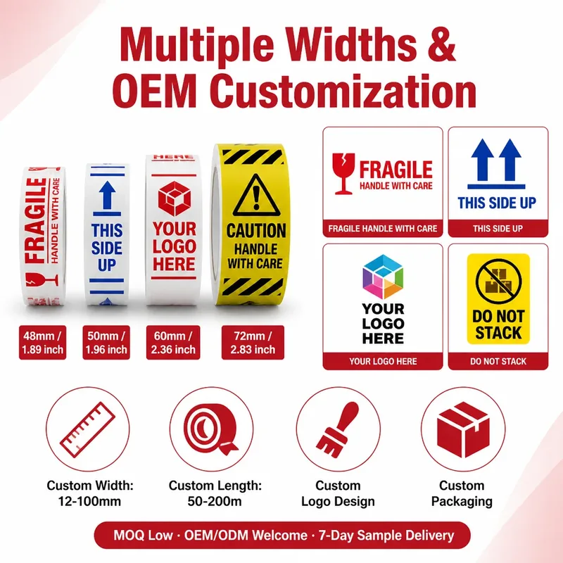 Custom Printed Logo BOPP Waterproof Packing Tape view