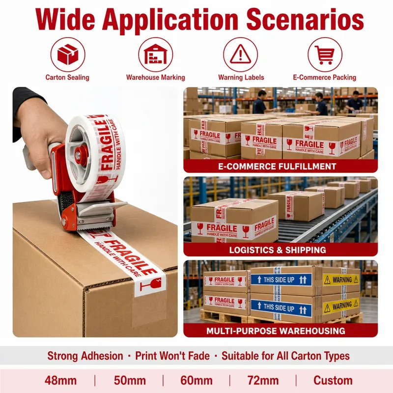 Custom Printed Logo BOPP Waterproof Packing Tape view