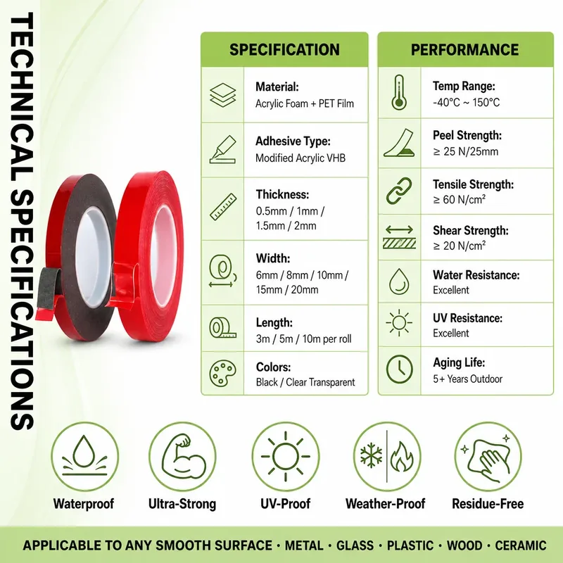 Double Sided PE PVC Acrylic Adhesive Tape view
