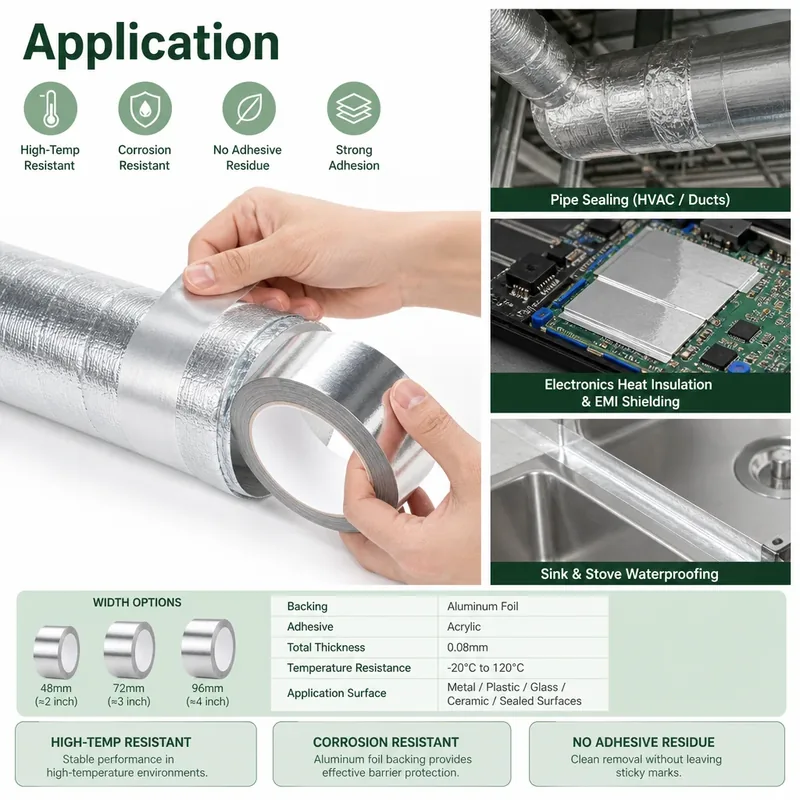 Heat-Resistant Aluminum Foil Tape view