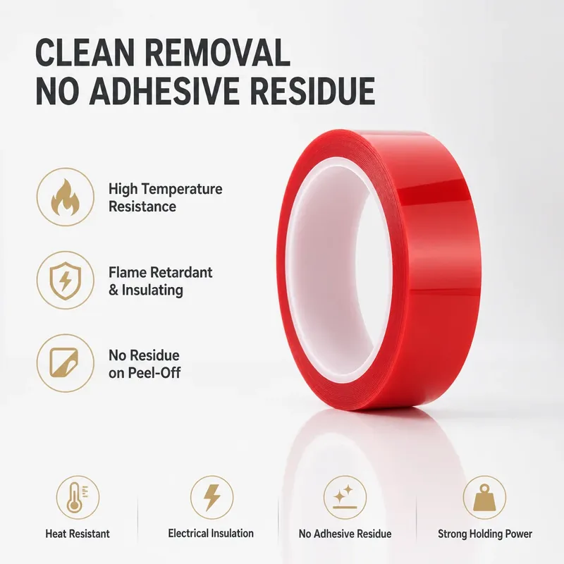 High Temperature PET Tape Silicone Pressure Sensitive Adhesive for Masking Carton Sealing and Insulation