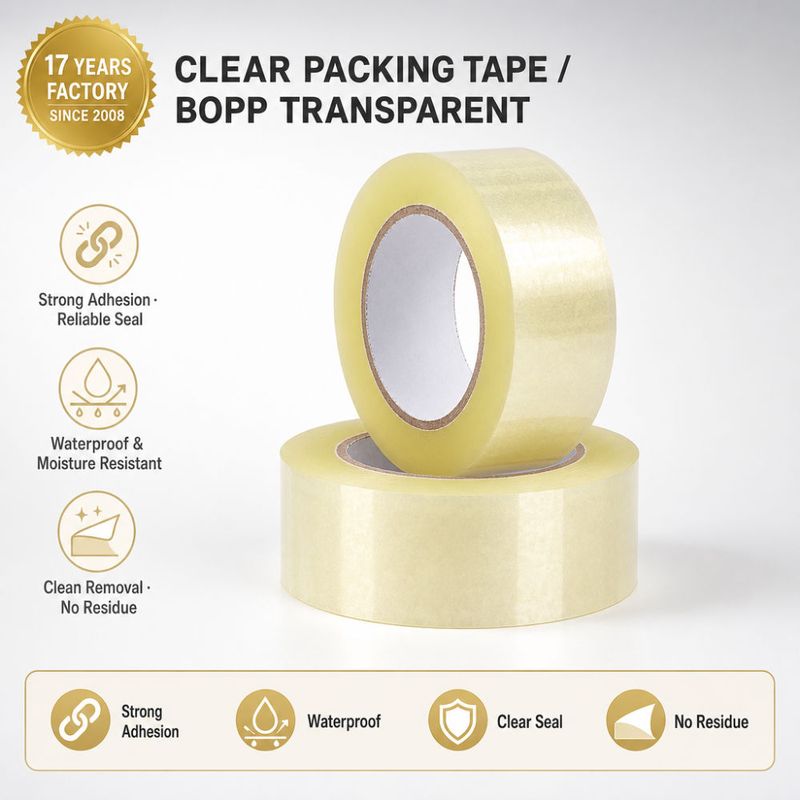 Clear BOPP packing tape
