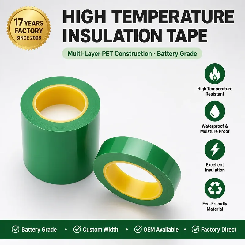 PET Lithium Battery Termination Tape Ultra Thin Thickness 100m Length OEM Customizable Insulation Tape