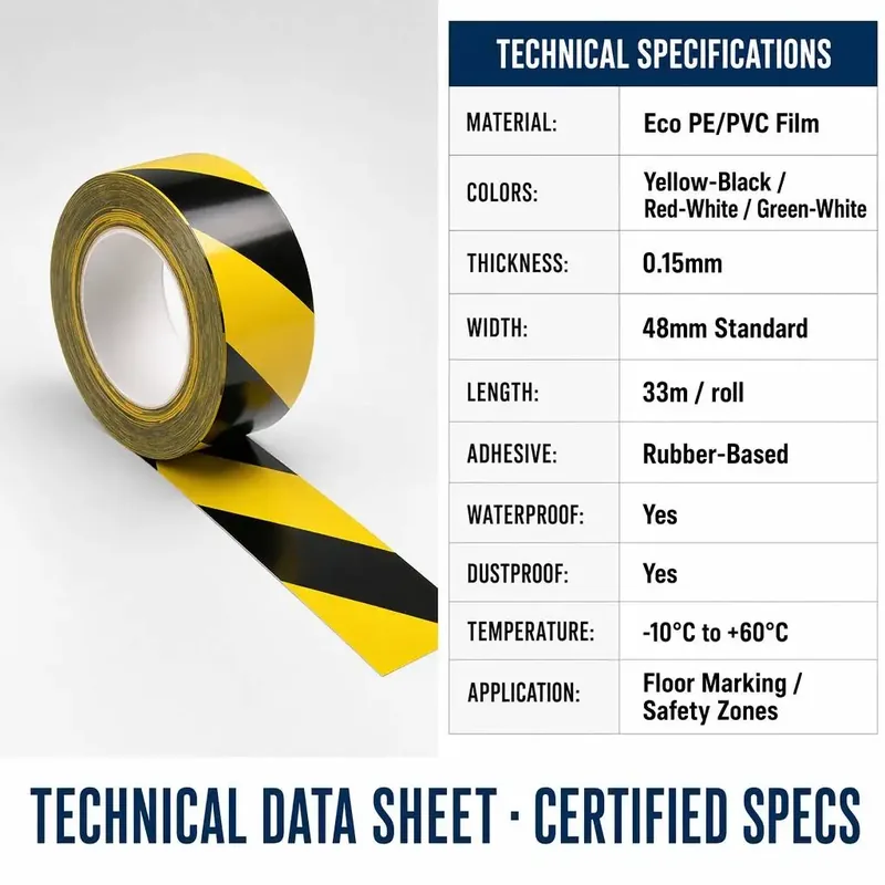 PVC/PE Warning Striped Adhesive Tape view