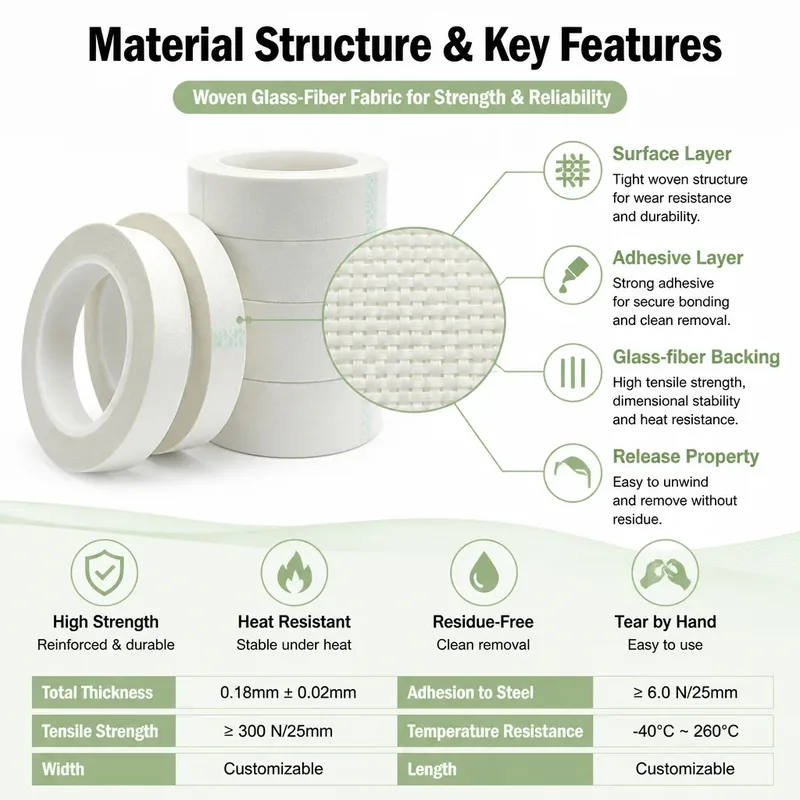 White Fiberglass Cloth Tape view