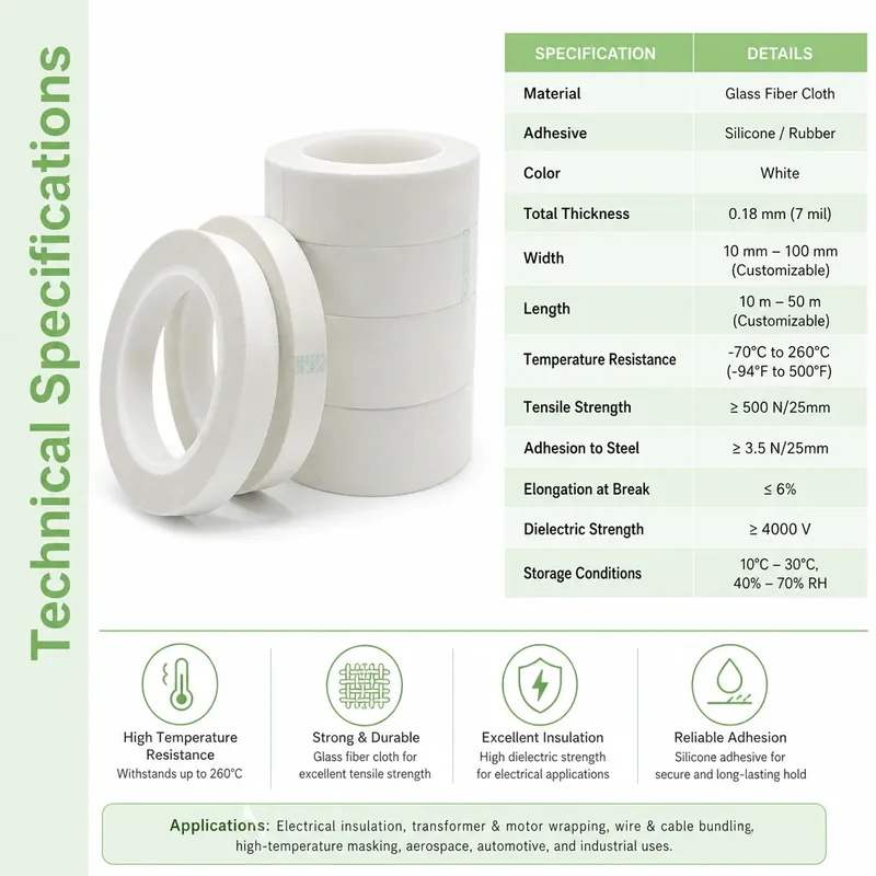 White Fiberglass Cloth Tape view