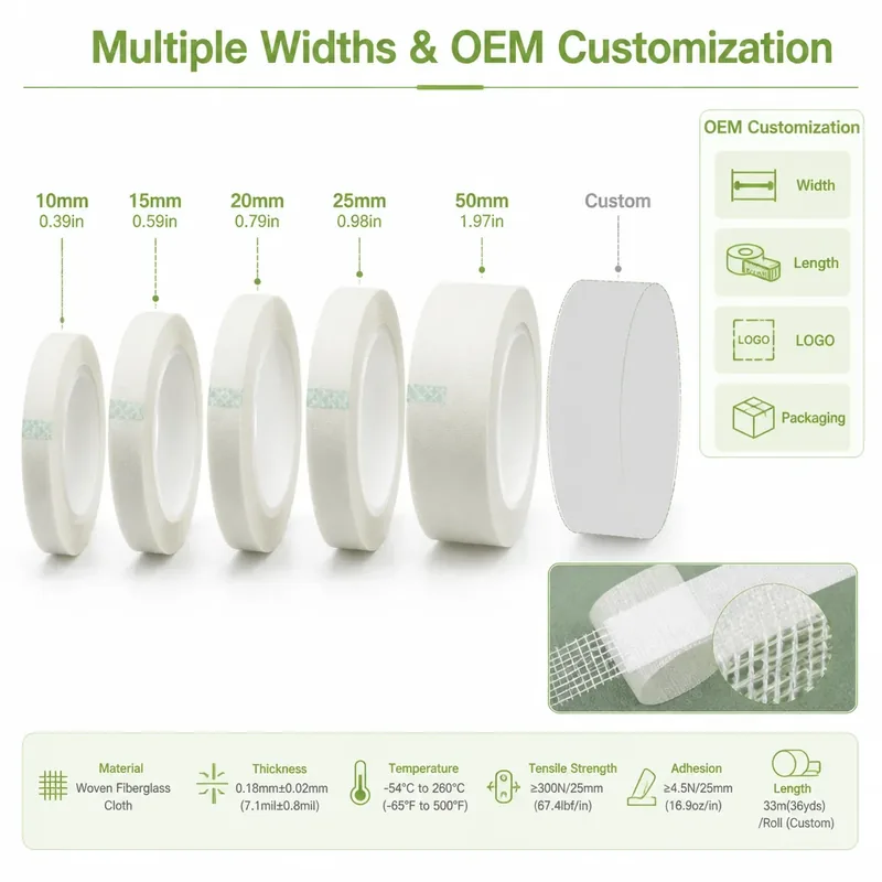 White Fiberglass Cloth Tape view
